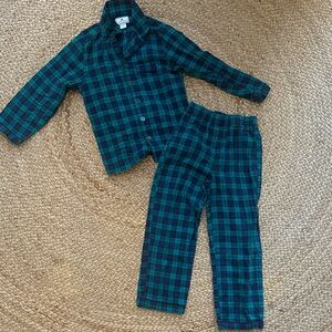 Petite Plum boys Christmas pajama set tartan/plaid size 7